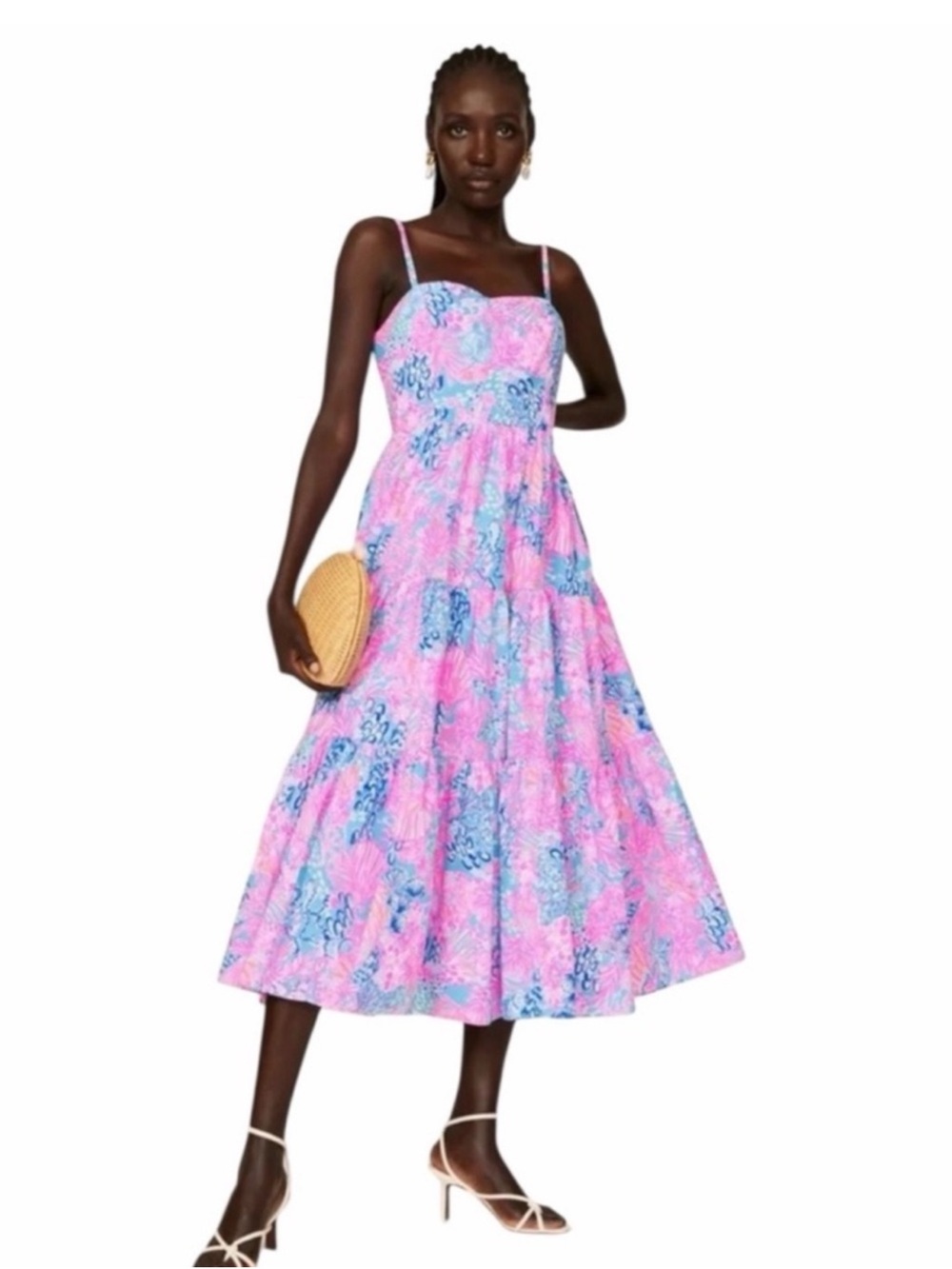 Lilly Pulitzer Soiree Edith
"Splendor in the Sand" Print Midi
Dress Sz 2